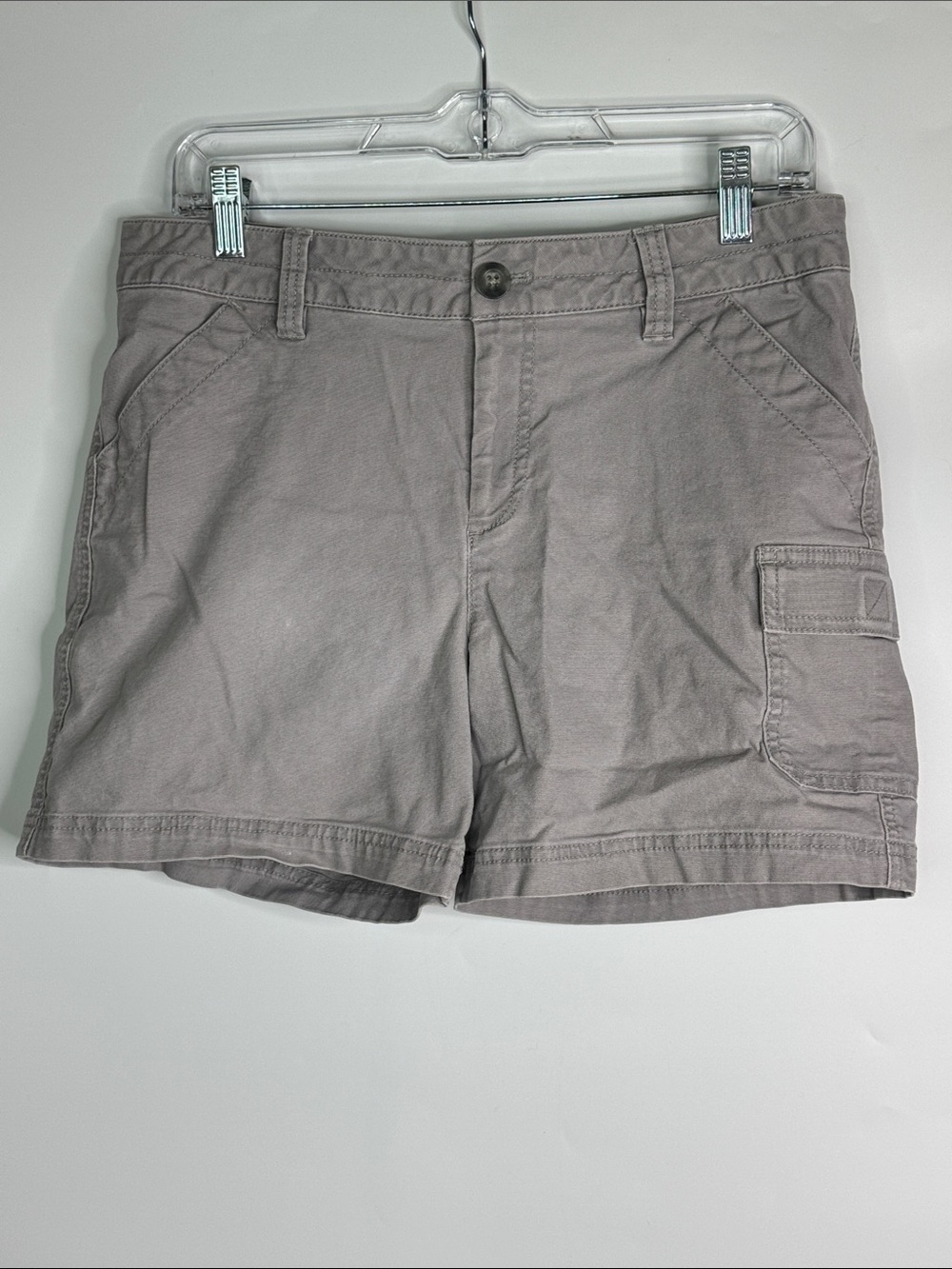Eddie Bauer Light Gray Flap Pocket Shorts Size 8